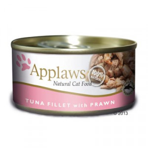 Applaws Cat Tuna Fillet with Prawn 6 x 70g
